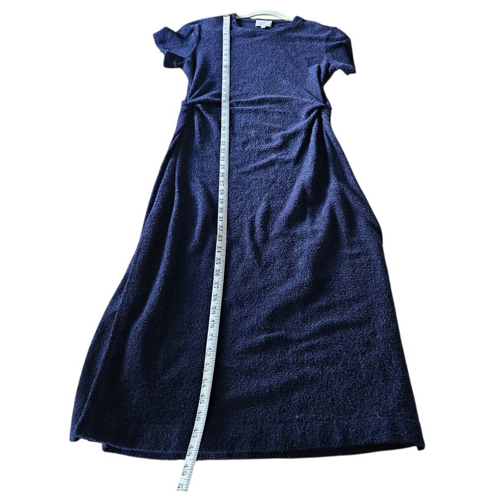 Women's Tayna Taylor Navy Blue Short Sleeve Aurora Terry Dress Elevated Beach M - Picture 10 of 16